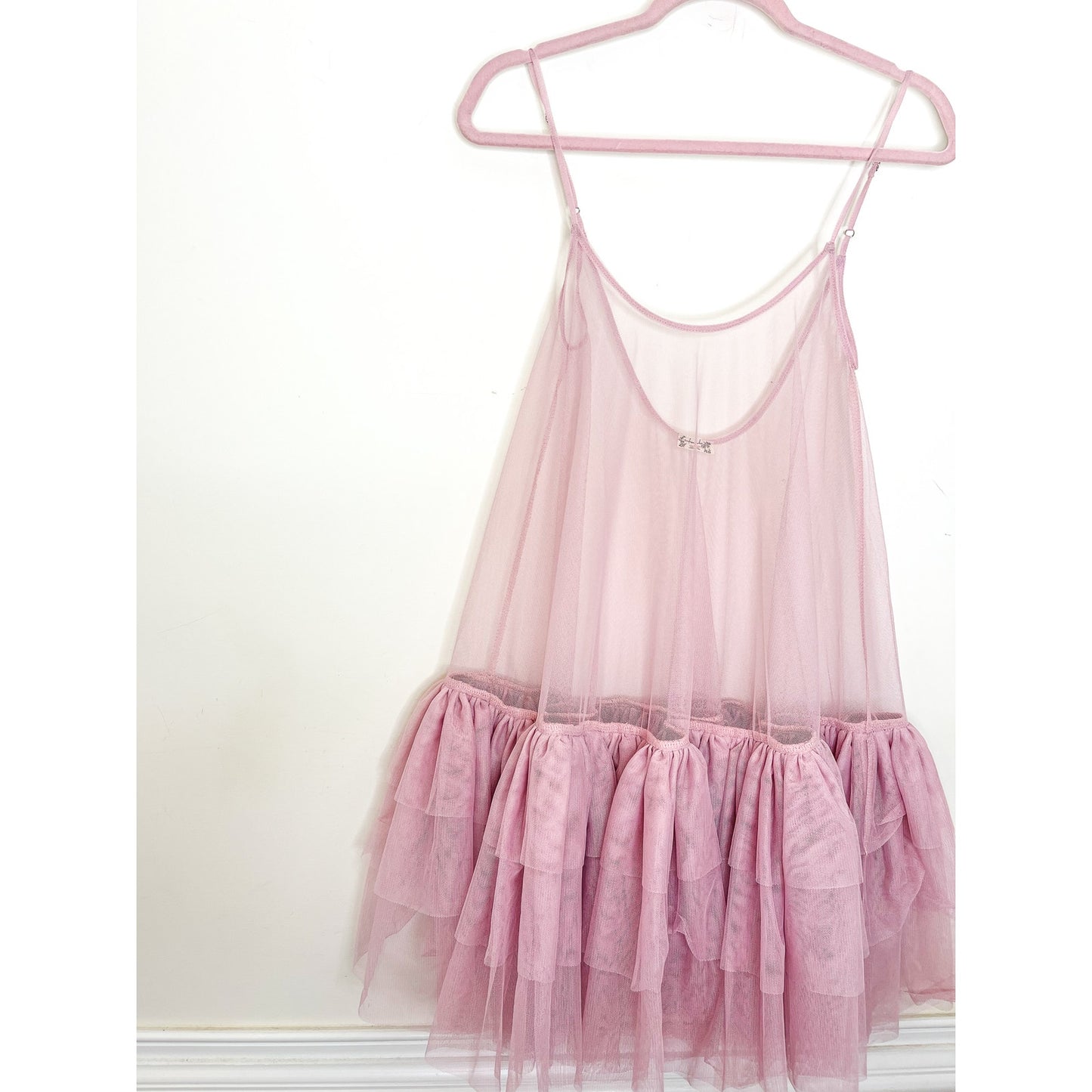 Free People Intimately Push Send Mini Slip in Silverberry size XS