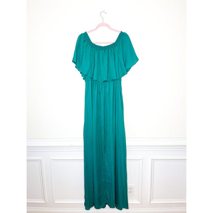 Show Me Your Mumu Hacienda Maxi Dress in Hunter Green Size XXL