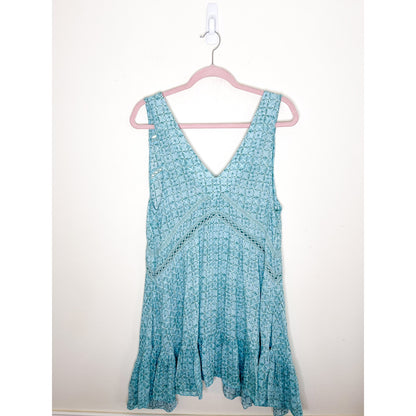 Free People Light Blue Let it Happen Mini Slip Dress Size XS