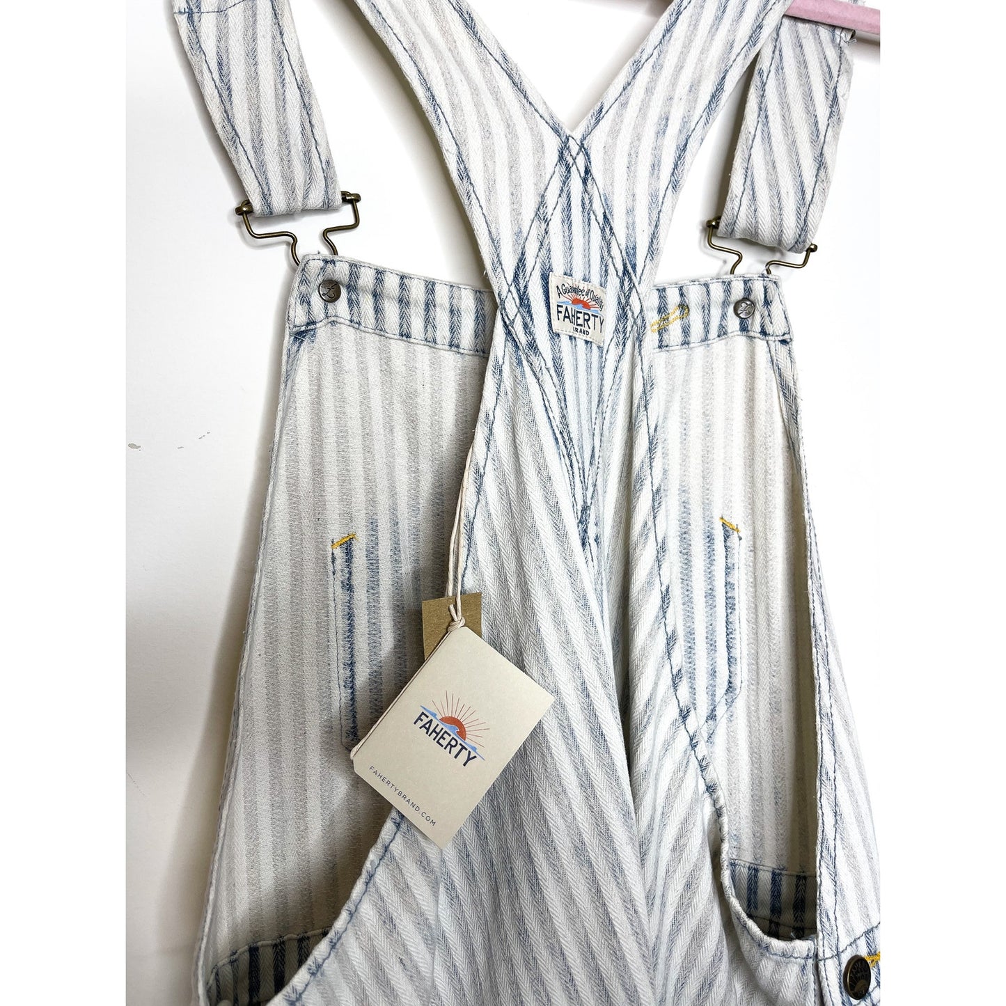 Faherty Superwashed Overall Denim Dress Size Medium