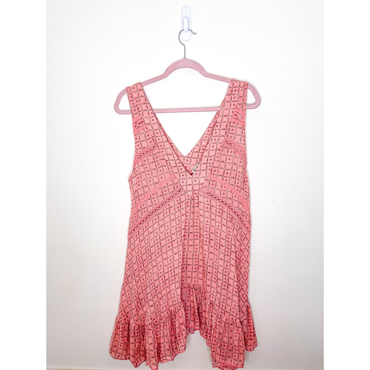 Free People Light Pink Let it Happen Mini Slip Dress Size XS