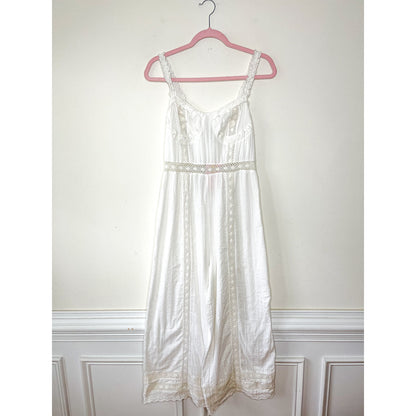 Show Me Your Mumu Greer Eyelet Jumpsuit in White Size Small