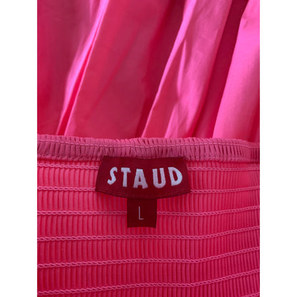 Staud Mini Landry Dress in Plumeria Large Midi Babydoll Spaghetti Strap Lined