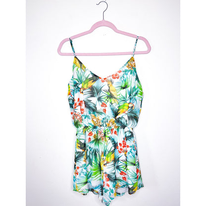 Show Me Your Mumu Rory Romper in Rum Diaries Print Size Large
