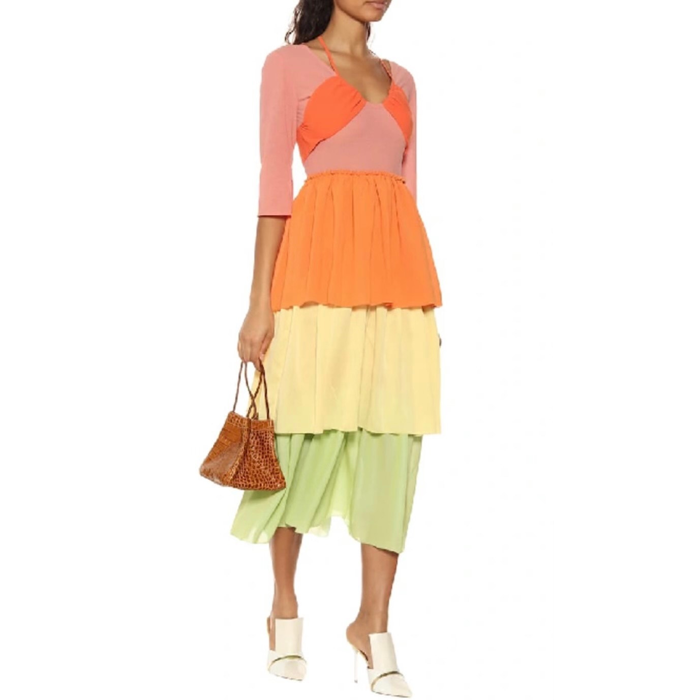 Rejina Pyo Cleo Tie-Back Tiered Maxi Dress Size 12