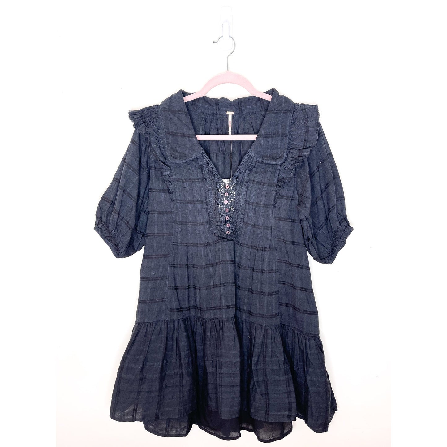 Free People Elora Mini Dress in Black Size XS