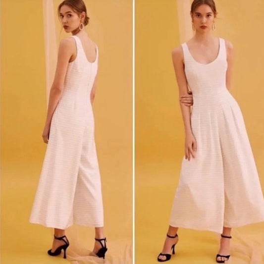 Keepsake The Label Fever Jumpsuit in White Size Medium