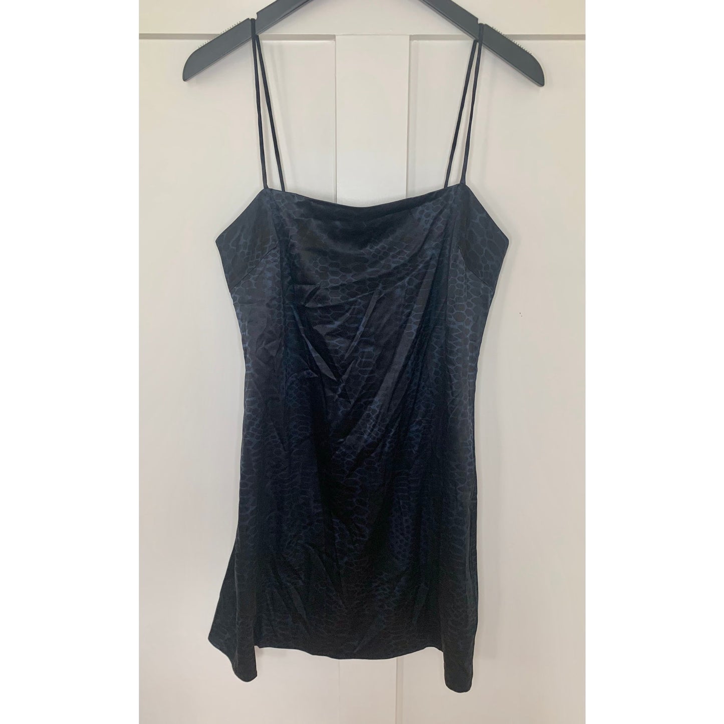Anine Bing Valentine Mini Slip Dress Large Animal Print Sleeveless Stretch