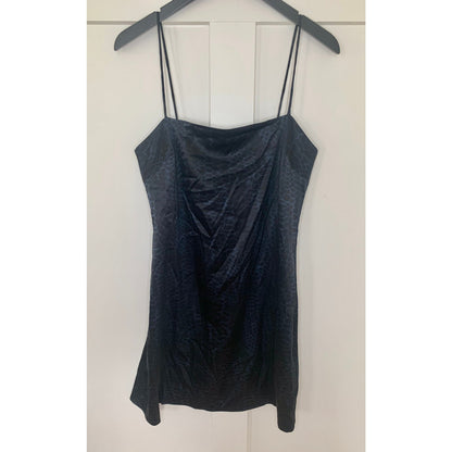 Anine Bing Valentine Mini Slip Dress Large Animal Print Sleeveless Stretch