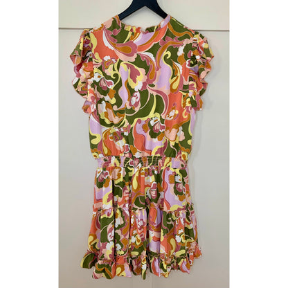 Show Me Your Mumu Wild Dreams Mini Dress in Retro Floral Size XXL Cap Sleeve