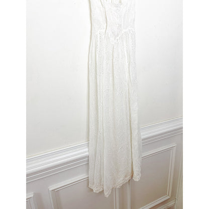 Free People Dolly Embroidered Slip Dress in White Size Small FRE343