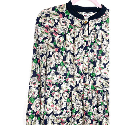 Juicy Couture Floral Print Long Sleeve Dress Size 8