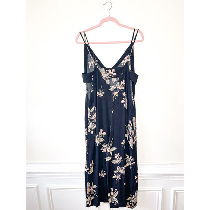 Free People Dream Big Jumpsuit in Black Floral Size Small
