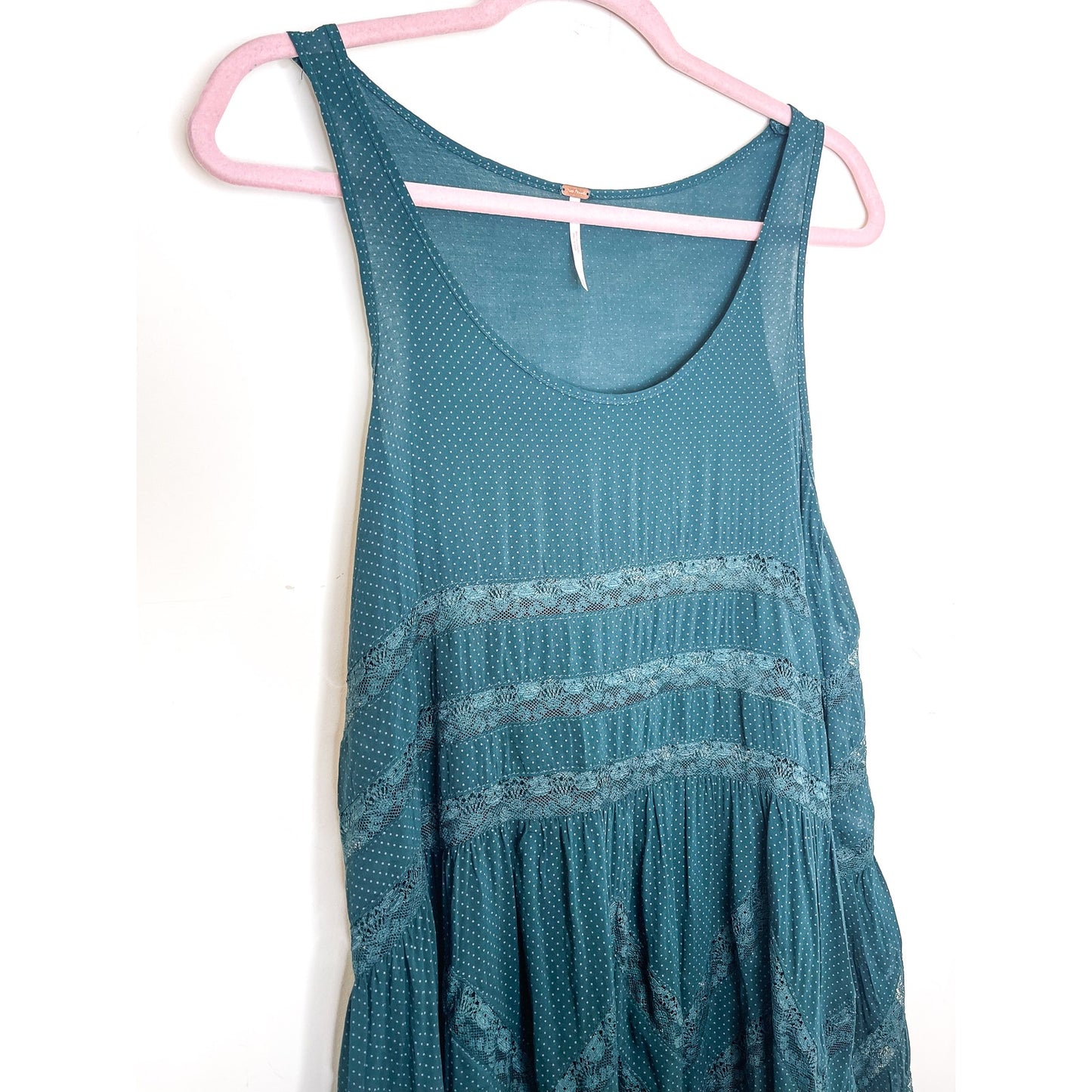 Free People Slip Voila Trapeze Dress in Vine Green Size XS