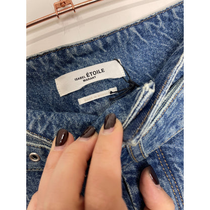 Isabel Marant Etoile Gloria Paperbag-Waist Jeans Size 42