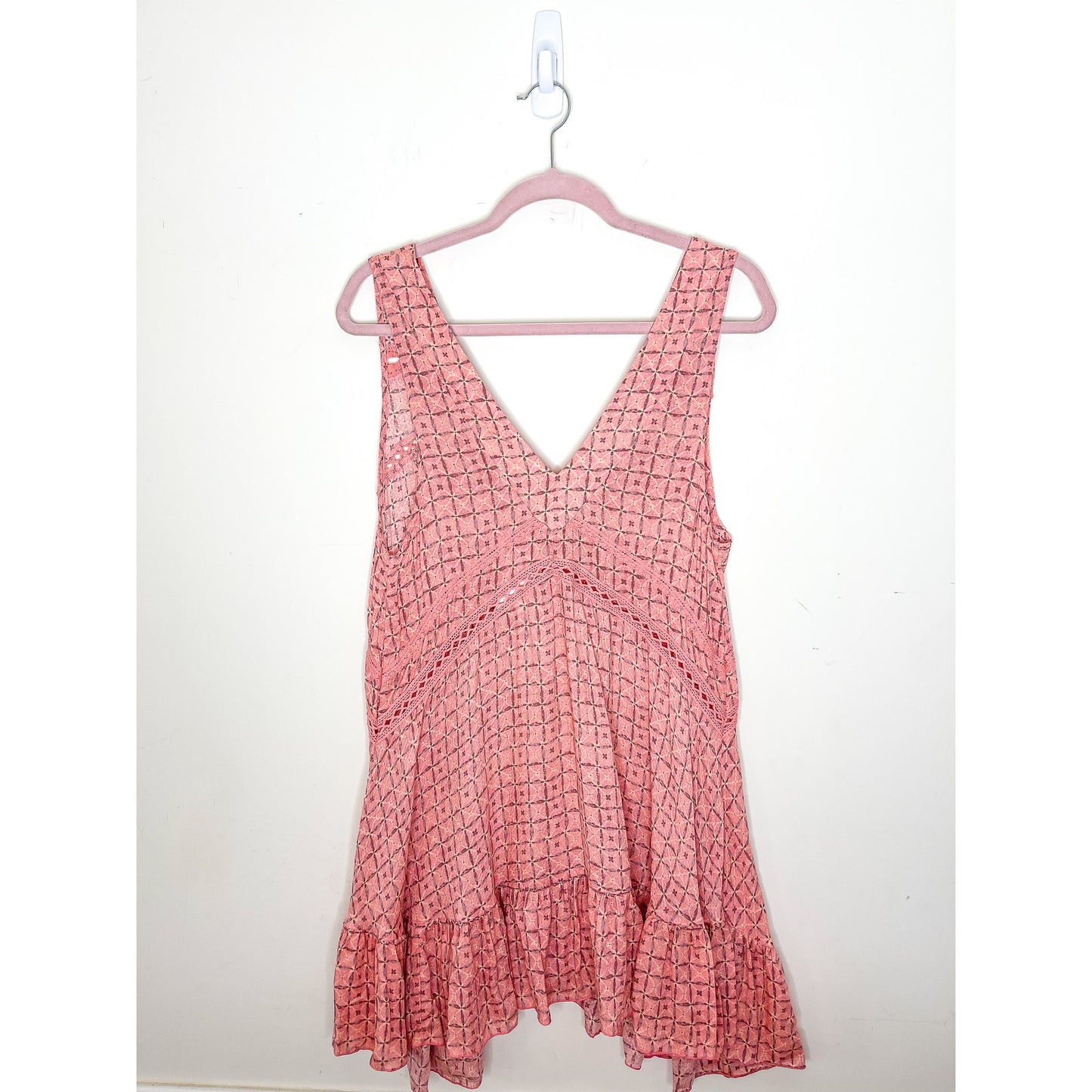Free People Light Pink Let it Happen Mini Slip Dress Size XS