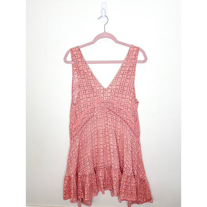 Free People Light Pink Let it Happen Mini Slip Dress Size XS