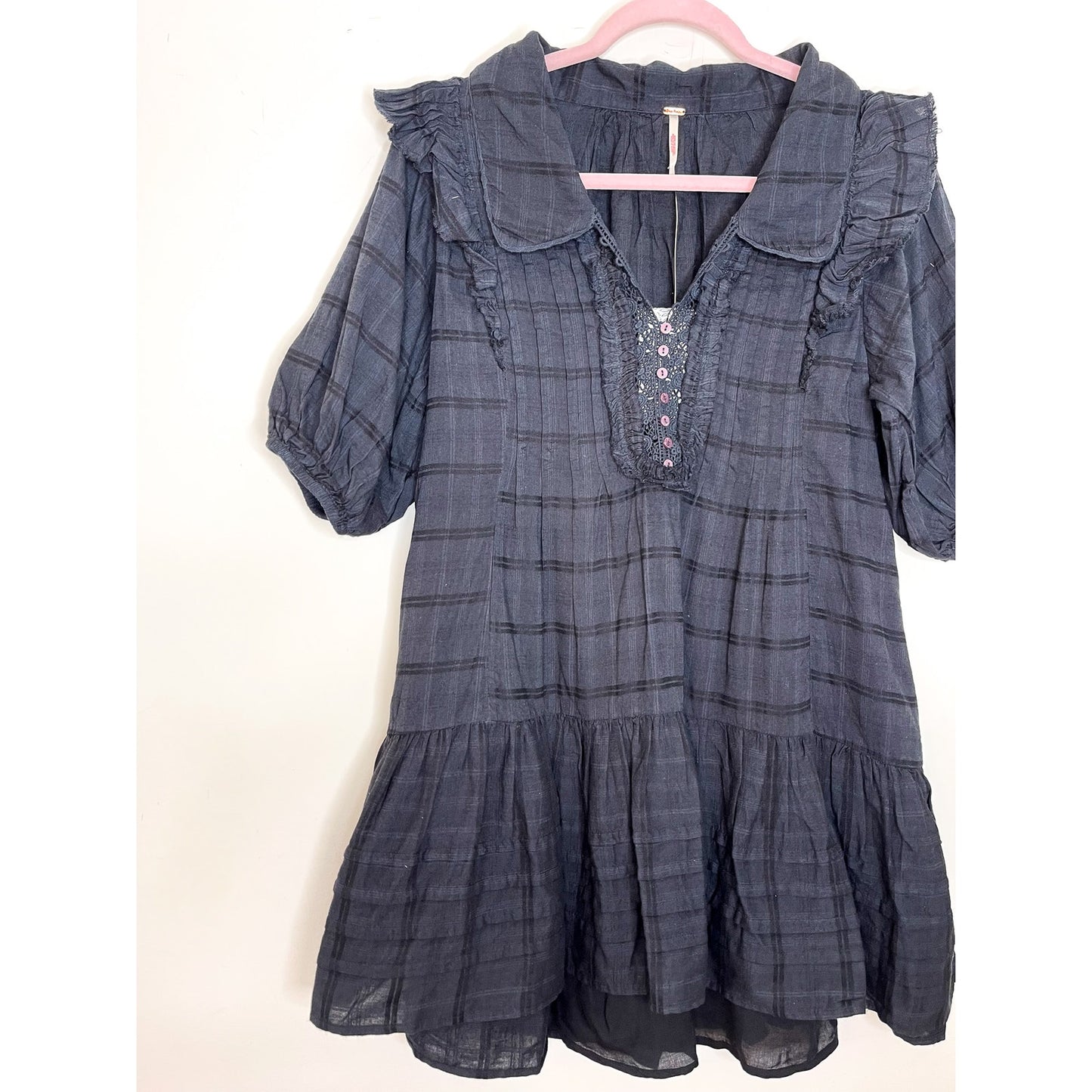 Free People Elora Mini Dress in Black Size XS