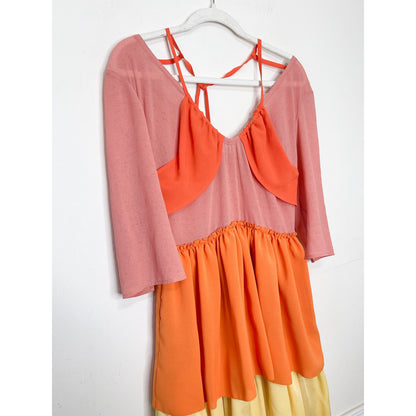 Rejina Pyo Cleo Tie-Back Tiered Maxi Dress Size 12