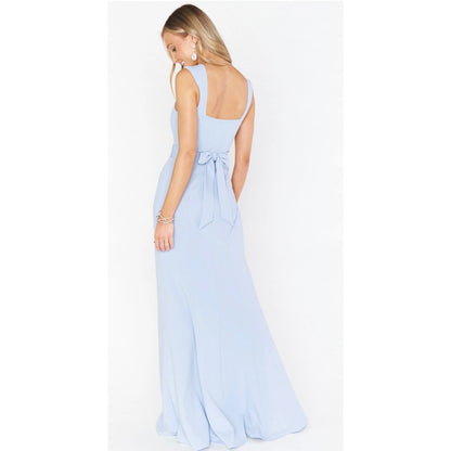Show Me Your Mumu Paris Gown in Steel Blue Stretch Size Small