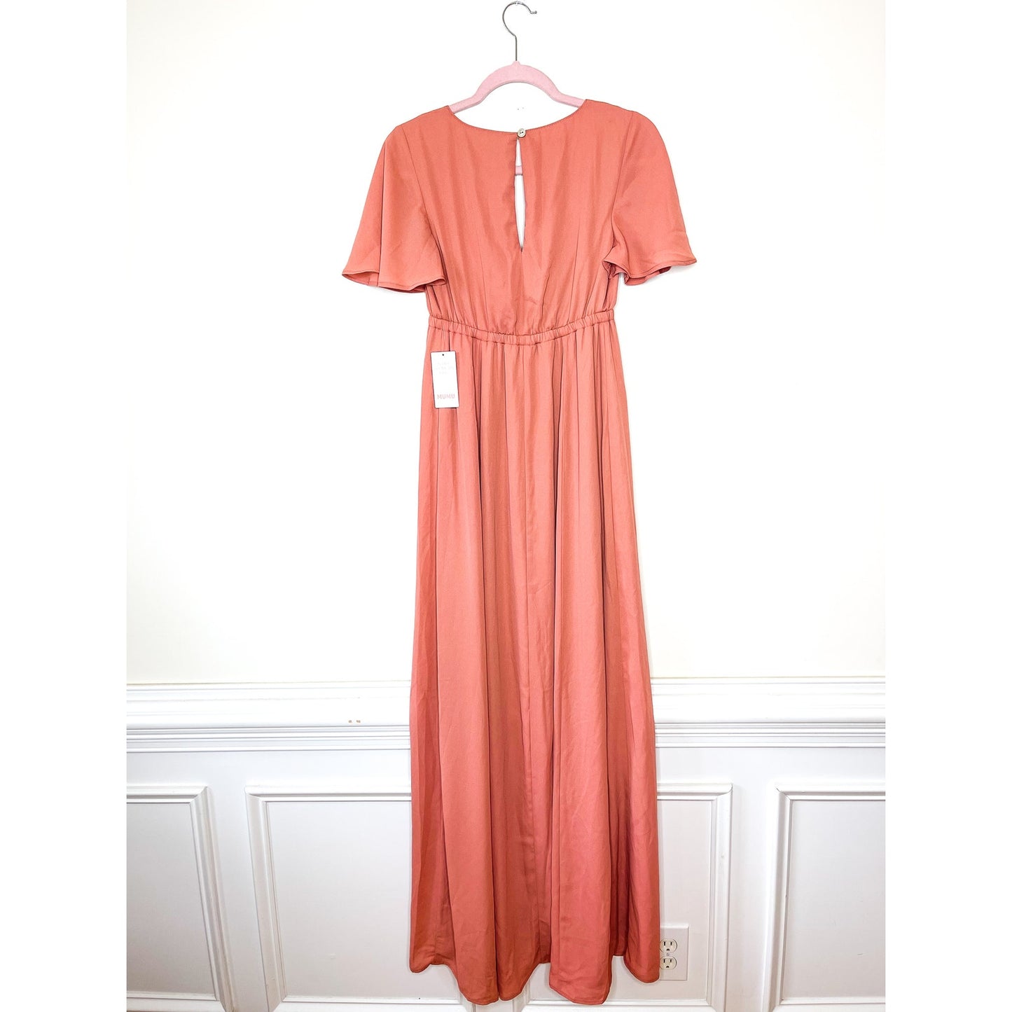 Show Me Your Mumu Emily Empire Maxi Dress in Rustic Mauve Crisp Size 1X