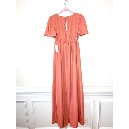 Show Me Your Mumu Emily Empire Maxi Dress in Rustic Mauve Crisp Size 1X