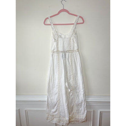 Show Me Your Mumu Greer Eyelet Jumpsuit in White Size Small