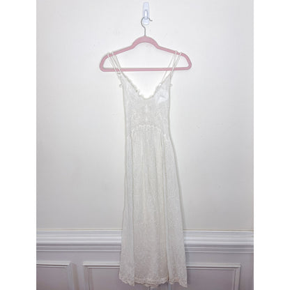 Free People Dolly Embroidered Slip Dress in White Size Small FRE343