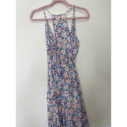 Poupette St. Barth Tamara Floral Wrap Maxi Dress Small Floral Print Sleeveless